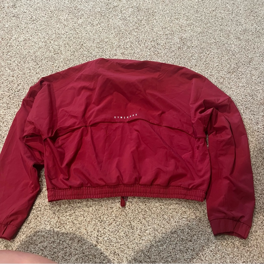 Gymshark Sport Windbreaker Red Crop Relaxed Hoodie - Picture 7 of 7